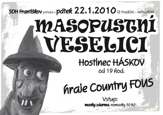 Masopustní veselice SDH Františkov