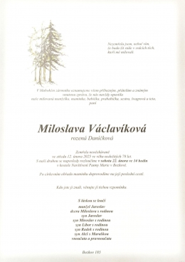 parte m. václavíková
